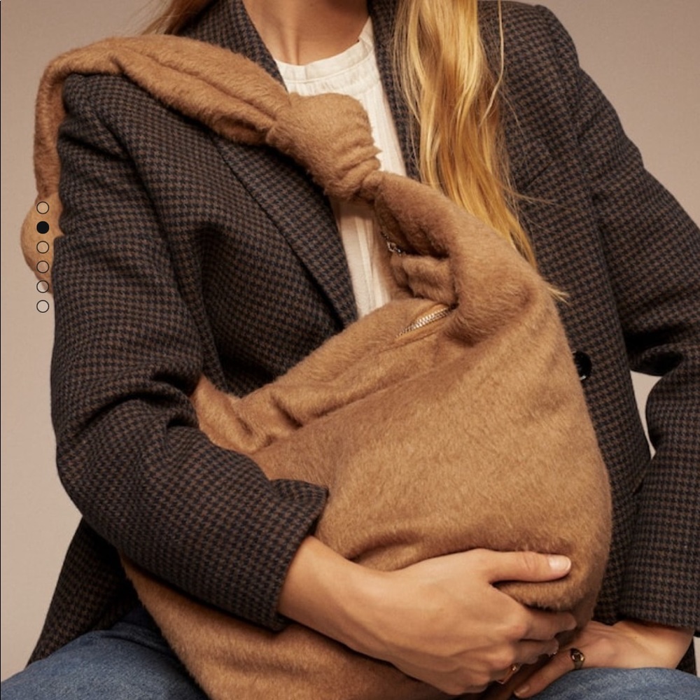 Brown bag with knot strap